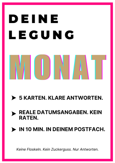 Tarot Monatslegung schriftlich - Präzise persönliche Deutung